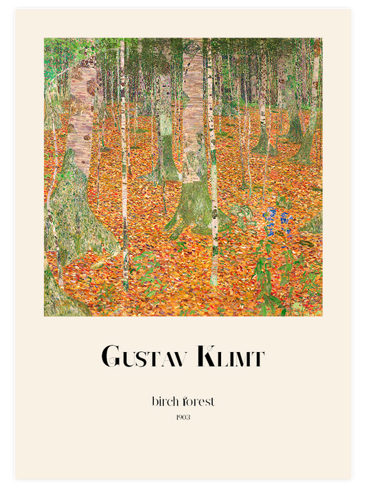 Gustav Klimt Birch Forest - Art Print