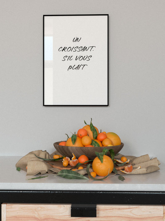 Un Croissant Poster - Giclée Baskı