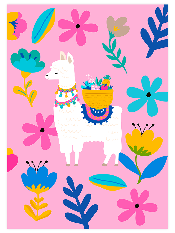 Lama Glama N2 - Art Print