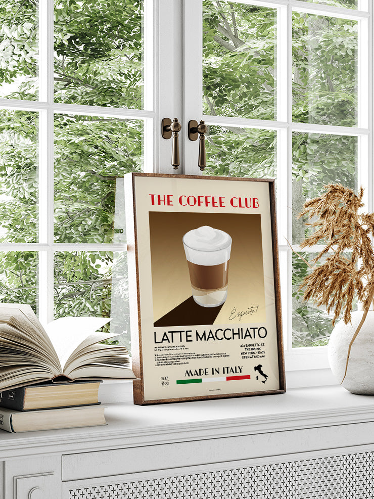 The Coffee Club Latte Macchiato - Art Print  Poster