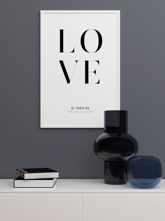 Love L'amour - Art Print  Poster