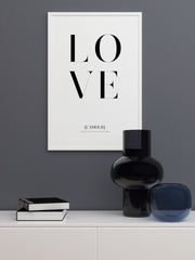 Love L'amour Poster - Giclée Baskı