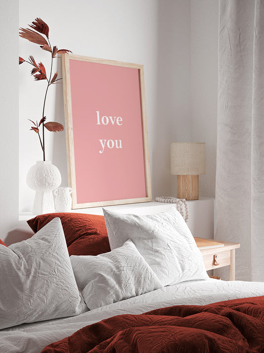 Love You Poster - Giclée Baskı