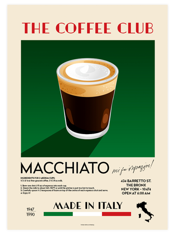 The Coffee Club Macchiato - Art Print