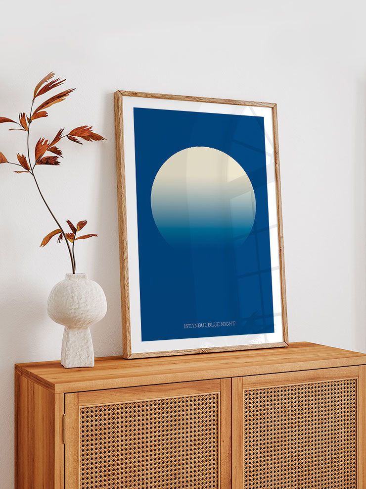 Istanbul Blue Night - Art Print  Poster