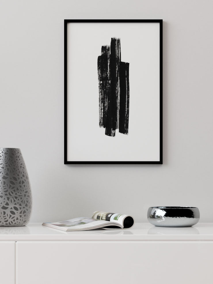 Black Stroke - Art Print  Poster