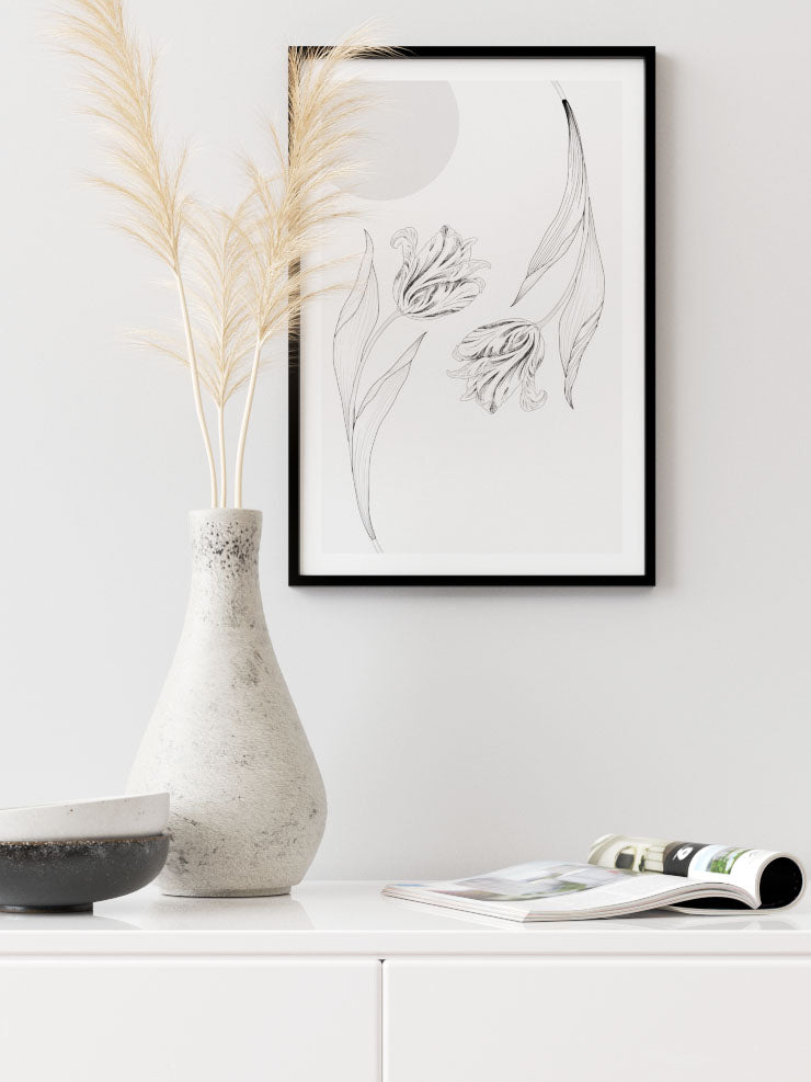 Soyut Çiçek N2 - Art Print