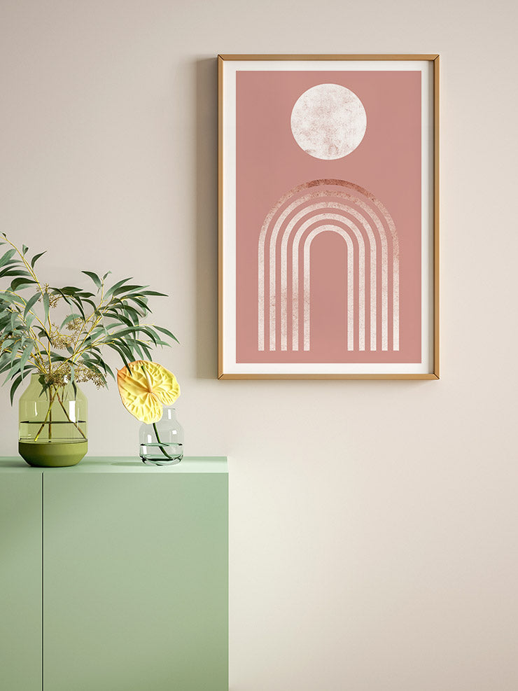 Arch And The Moon - Art Print  Poster