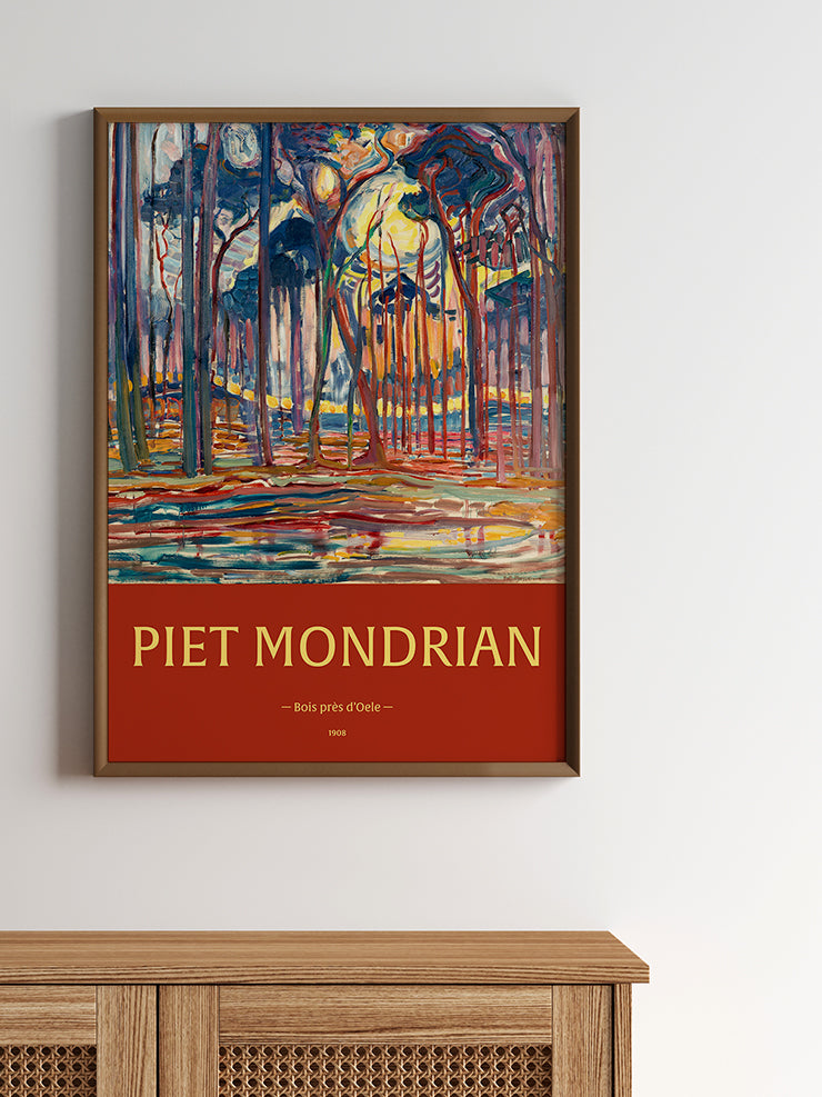 Mondrian Bois Près d'Oele - Art Print Ürün ikincil görseli