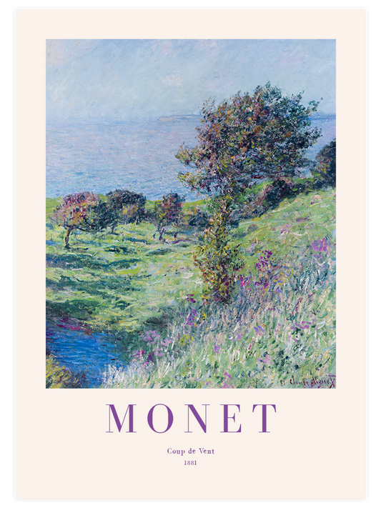 Monet Coup de Vent Poster - Giclée Baskı
