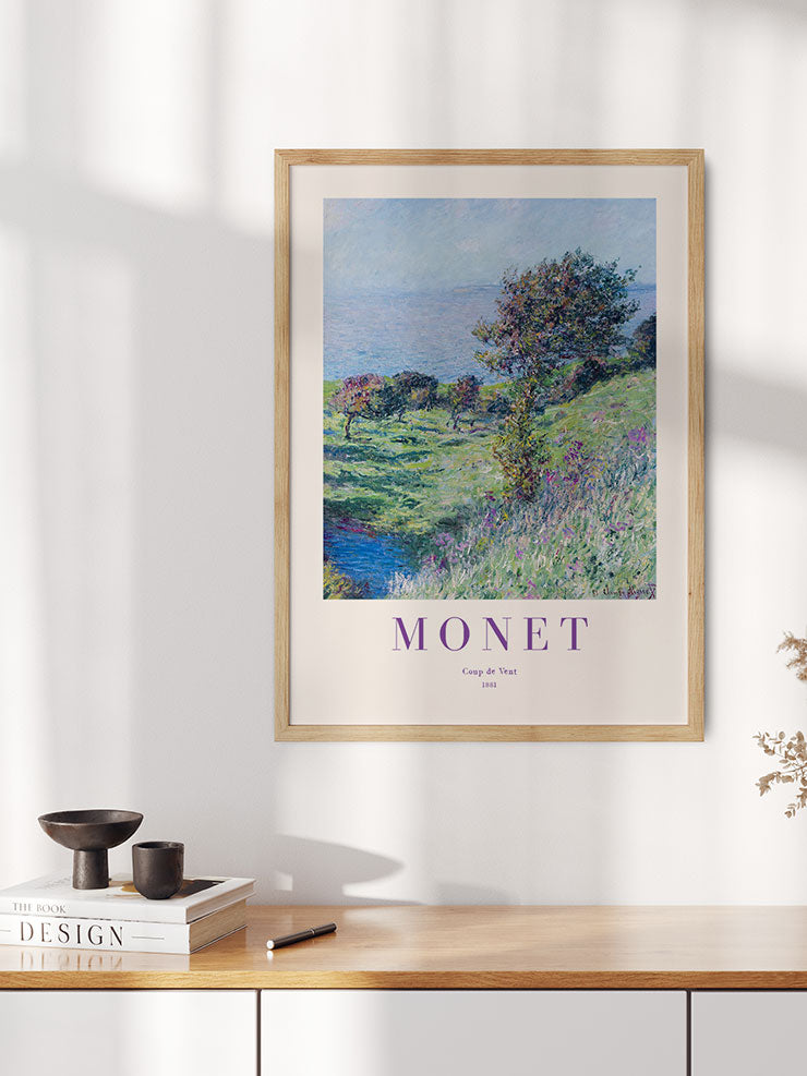 Monet Coup de Vent - Art Print  Poster