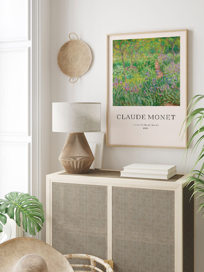Monet The Iris Garden At Giverny - Art Print  Poster
