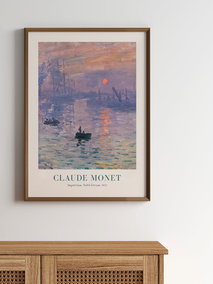 Monet Impression Soleil Levant - Art Print  Poster