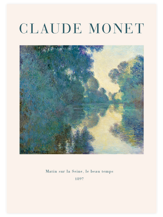 Monet Matin sur la Seine Poster - Giclée Baskı