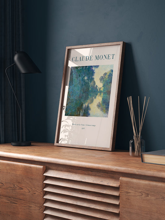 Monet Matin sur la Seine Poster - Giclée Baskı