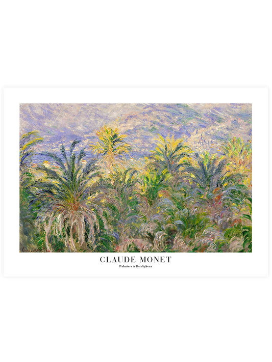 Monet Palmiers à Bordighera - Fine Art Poster
