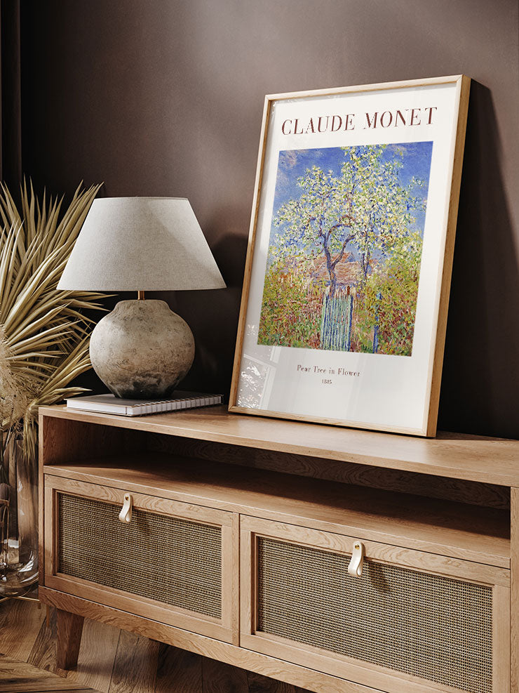 Monet Pear Tree in Flower - Art Print  Poster
