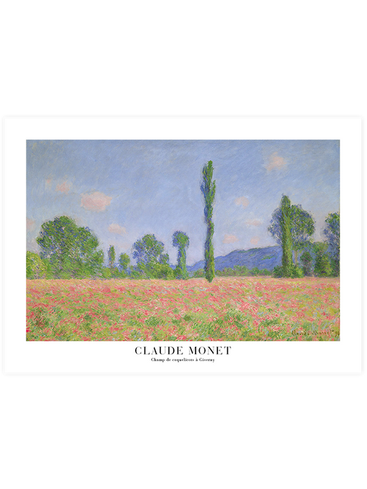 Monet Poppy Field at Giverny - Art Print