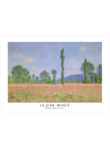 Monet Poppy Field at Giverny - Art Print