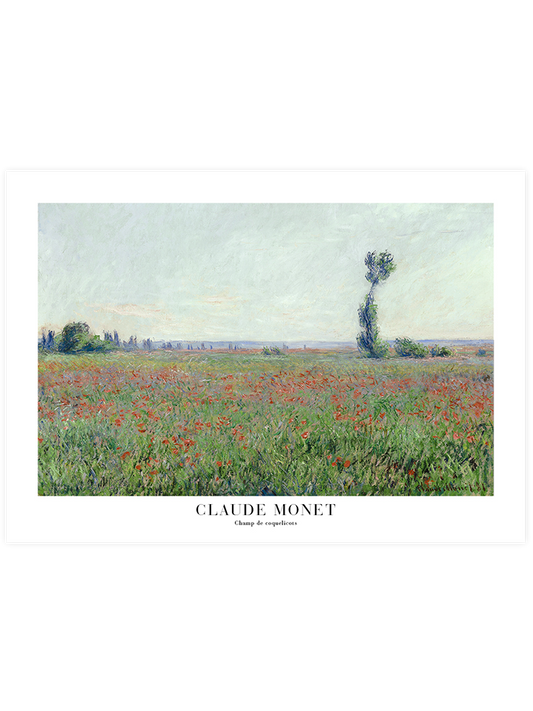 Monet Poppy Field - Art Print