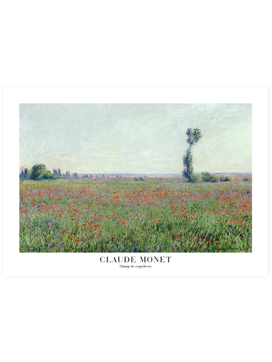 Monet Poppy Field Poster - Giclée Baskı