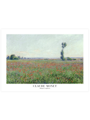 Monet Poppy Field - Fine Art Poster