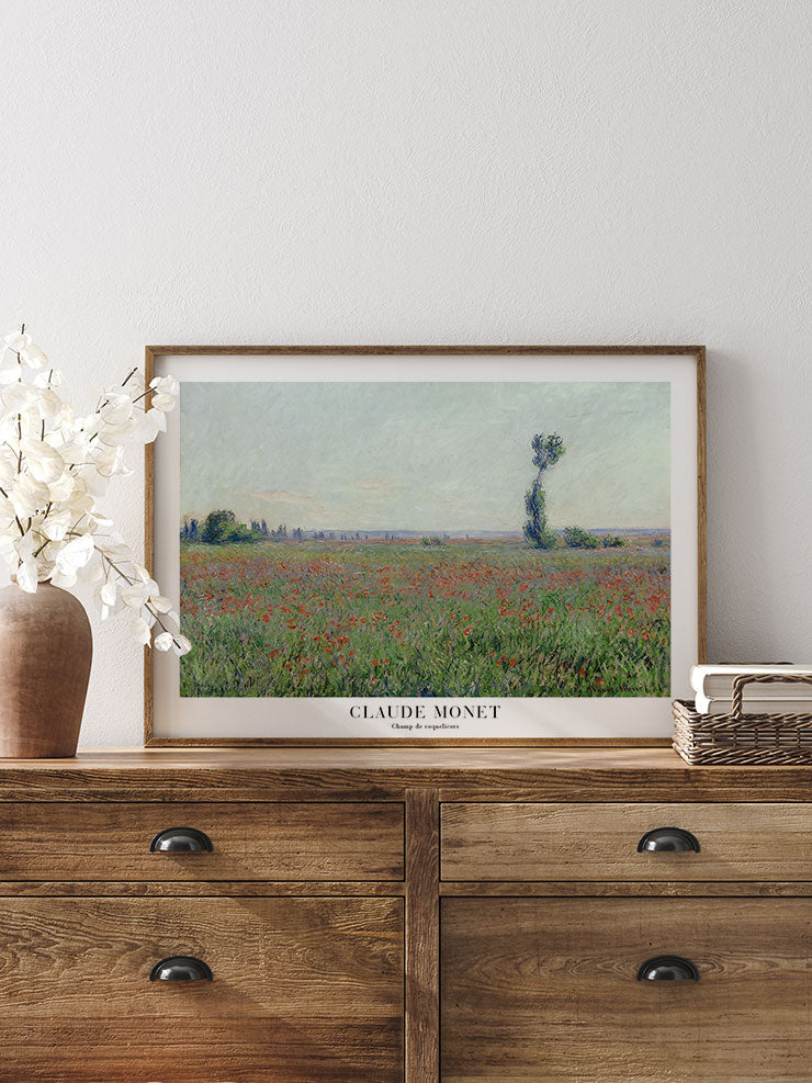 Monet Poppy Field - Art Print  Poster