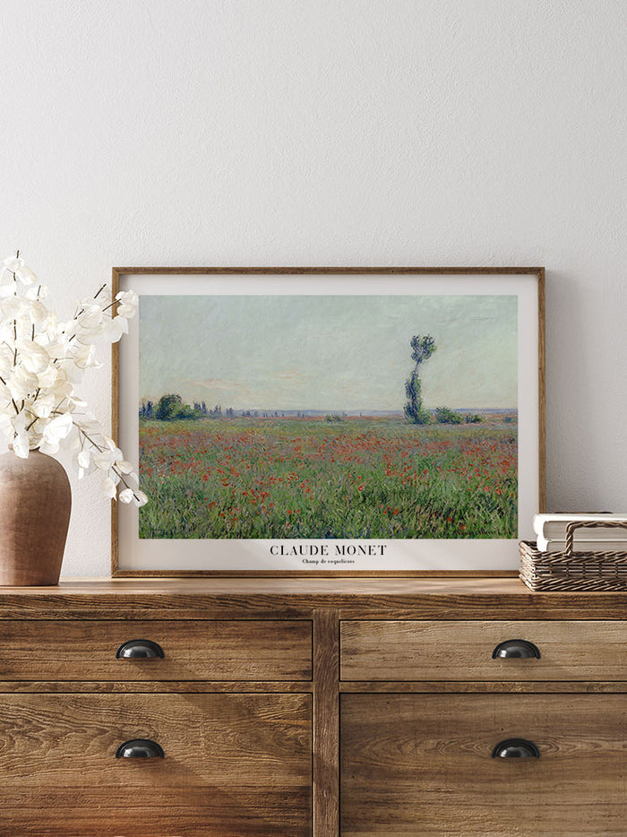 Monet Poppy Field - Art Print  Poster