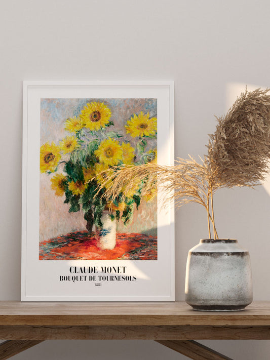 Claude Monet Bouquet Of Sunflowers Poster - Giclée Baskı