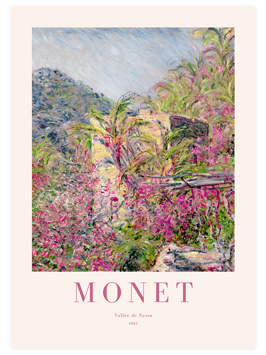 Monet The Valley of Sasso - Art Print
