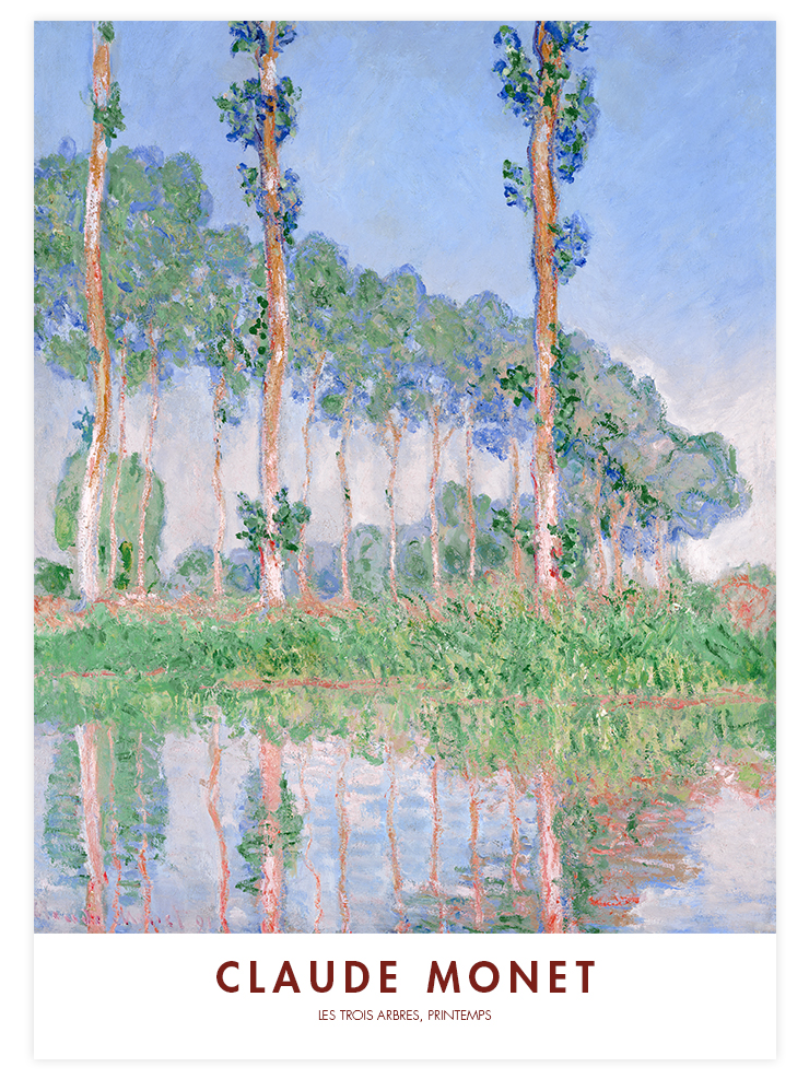 Monet Three Trees in Spring - Art Print