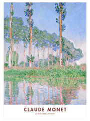 Monet Three Trees in Spring Poster - Giclée Baskı
