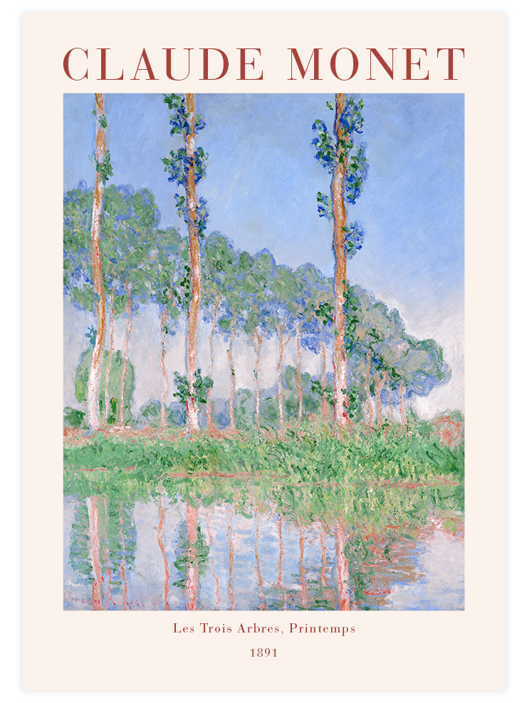 Monet Les Trois Arbres, Printemps - Art Print