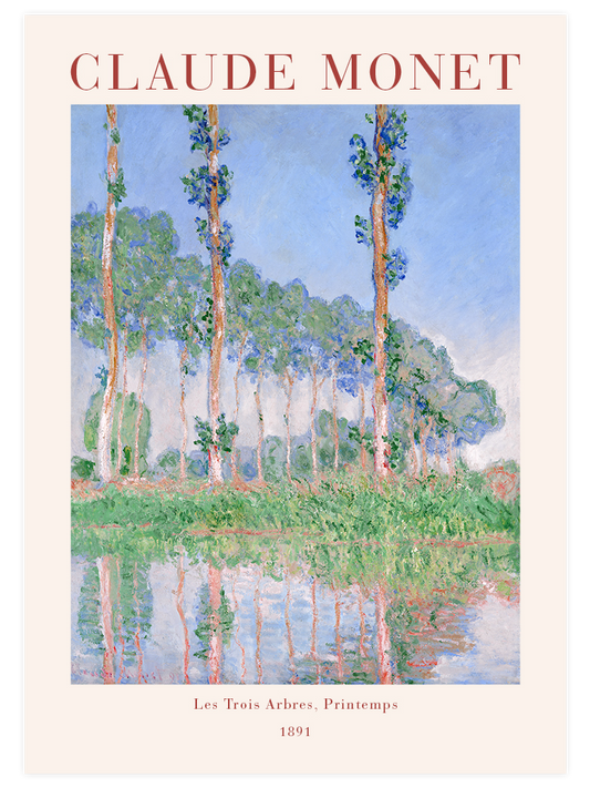 Monet Les Trois Arbres, Printemps - Art Print