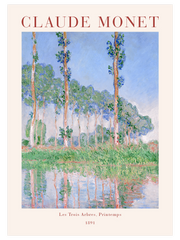Monet Les Trois Arbres, Printemps - Fine Art Poster