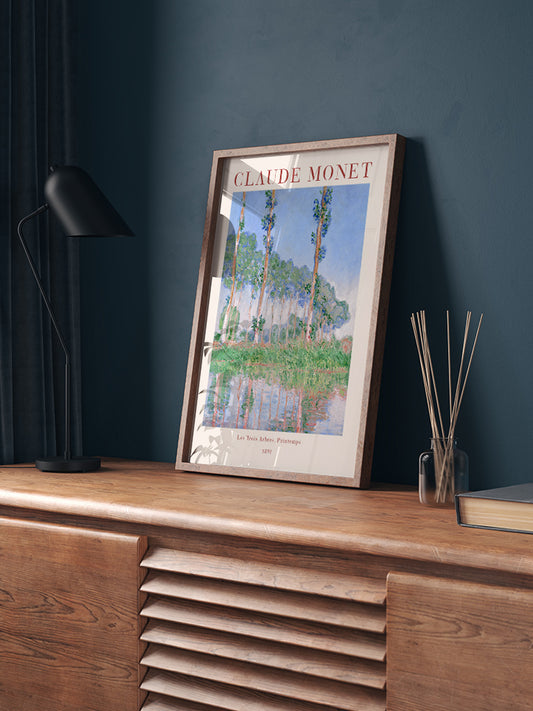 Monet Les Trois Arbres, Printemps - Fine Art Poster