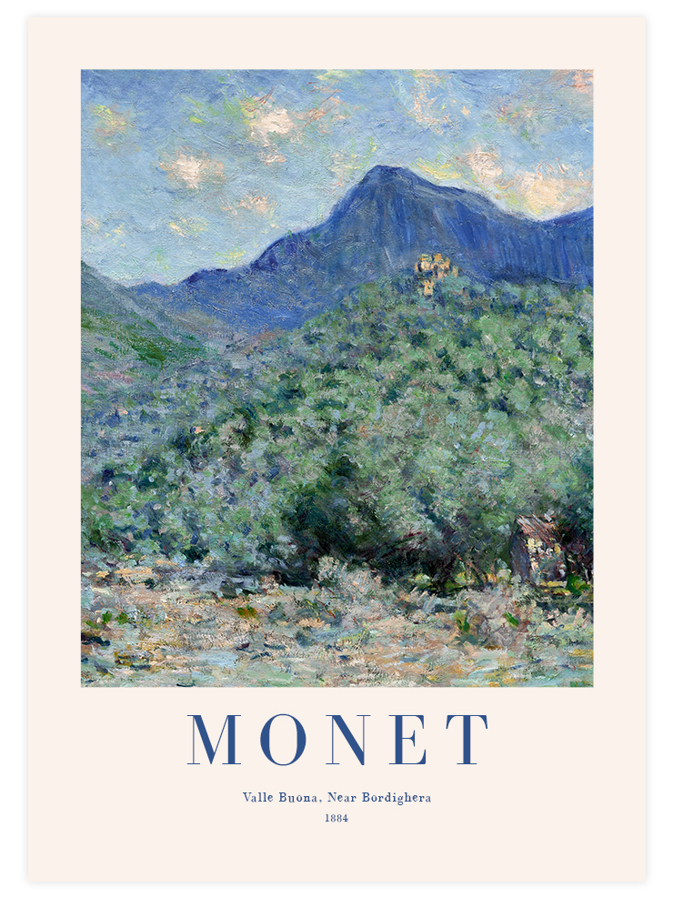 Monet Valle Buona Near Bordighera - Art Print Ürün ana görseli