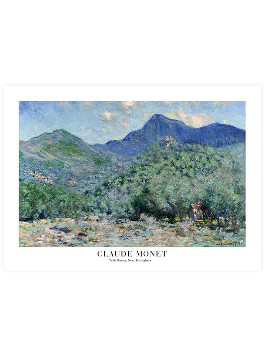 Monet Valle Buona Near Bordighera Poster - Giclée Baskı