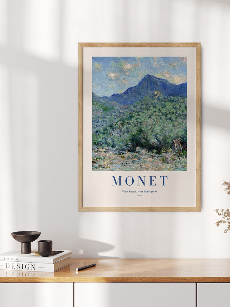 Monet Valle Buona Near Bordighera - Art Print  Poster