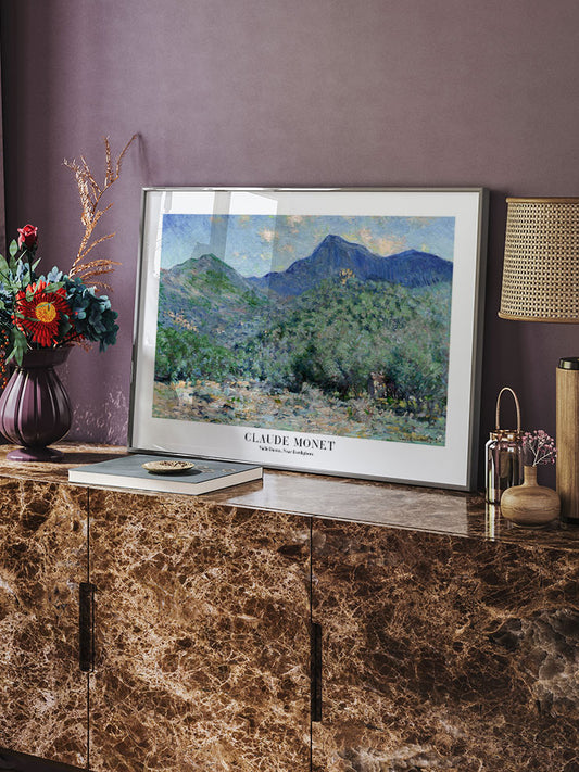 Monet Valle Buona Near Bordighera Poster - Giclée Baskı