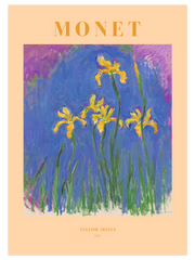 Monet Yellow Irises - Fine Art Poster