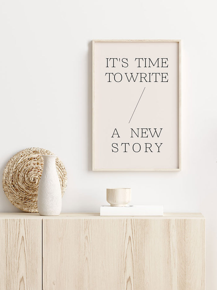 Write A New Story - Art Print  Poster