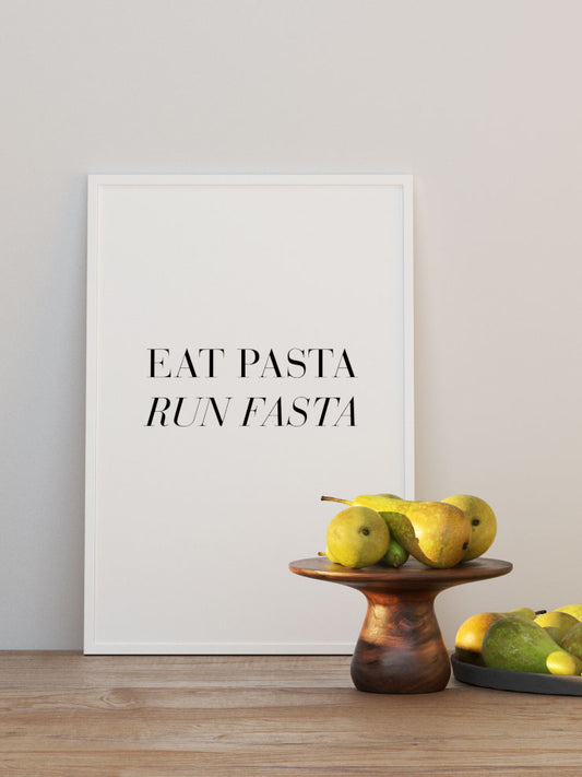 Eat Pasta Poster - Giclée Baskı