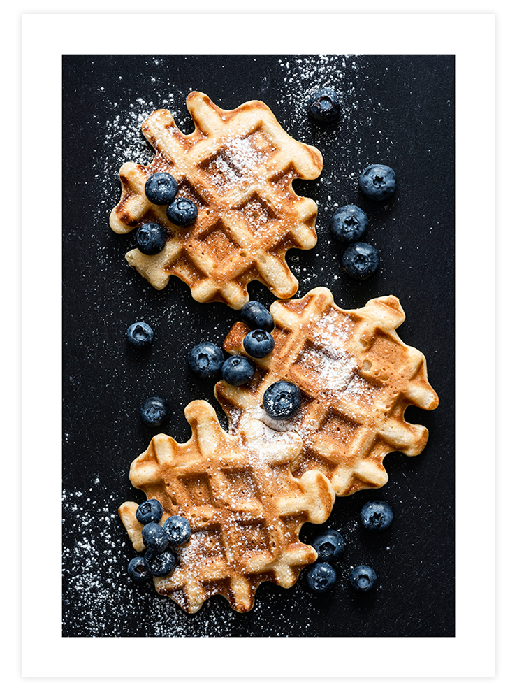 Waffle & Blueberries - Poster Seti Duo  Poster