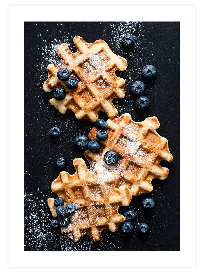Waffle & Blueberries - Poster Seti Duo  Poster
