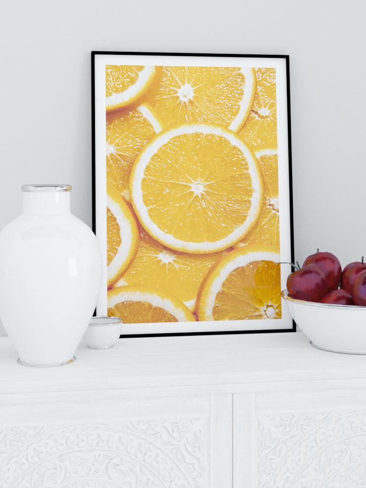 Portakal Dilimleri - Art Print