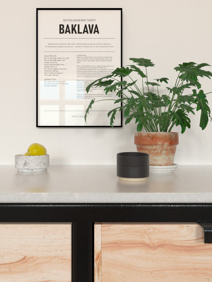 Lezzetli Tarifiniz Kişiye Özel - Art Print Ürün ikincil görseli