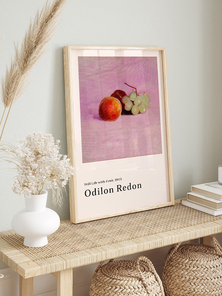 Odilon Redon Still Life With Fruit - Art Print  Poster