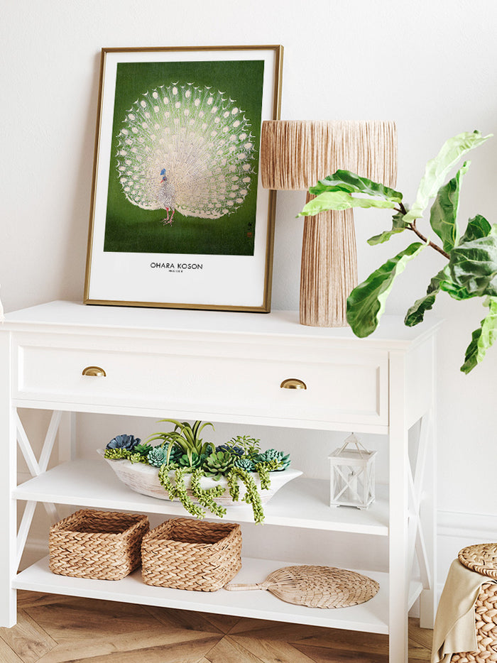 Ohara Koson Peacock - Art Print  Poster