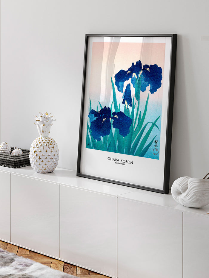 Ohara Koson Iris Flowers - Art Print  Poster